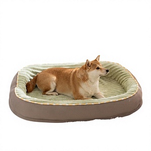 Coussin de lit pour animaux de compagnie d'automne pour chiens de taille moyenne/grande, chaleureux, ovale, style ouvert, type chenil/cabane, pour Golden Retriever, aucun assemblage requis - Product Image 1