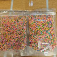 Aiguilles de sucre perlées colorées en gros pour la décoration de gâteaux, beignets et glaces avec des confettis pour gâteaux