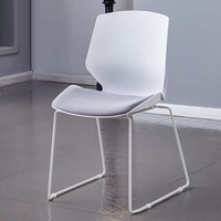 Chaise de bureau ergonomique à dossier haut empilable, plusieurs couleurs, chaise de salle de réunion
