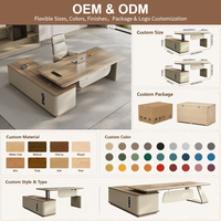 Bureau de direction moderne, modulaire, durable et luxueux avec système de réglage électrique de la hauteur, bureau ergonomique pour dirigeant, manager