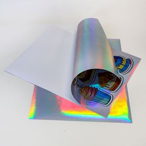 Film PET holographique format A4, autocollant rectangulaire, imperméable, imprimable, superposition transparente, feuille de plastification holographique adhésive - Product Image 5