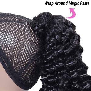 Extensiones de Cola de Caballo Rizadas Onduladas de 14 Pulgadas, 8A, Estilo Chino, Negras, para Mujer, con Clip, Doble Trama, Remy, Gruesas, de Aspecto Natural - Product Image 4