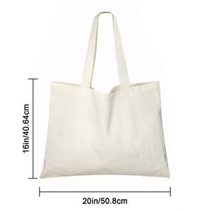 Sacs fourre-tout personnalisés en gros, sacs de shopping en toile avec impression de logo, sacs promotionnels réutilisables - Product Image 3