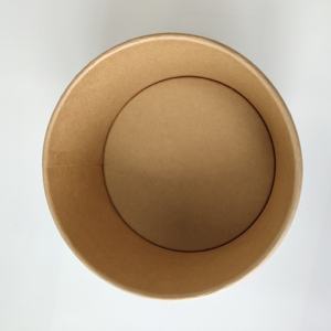 Gobelet en papier jetable, récipient imperméable pour crème glacée et bol en papier kraft brun anti-graisse de 17 oz avec couvercle en papier - Product Image 4