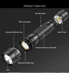 Linterna para exteriores, luz de búsqueda, recargable por USB, resistente al agua, juego de linternas colgantes multifunción, linterna de alto brillo - Product Image 2