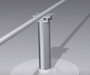 Base en aluminium de support de conducteur de foudre avec jupe de membrane imperméable pour la protection de <span class=keywords><strong>toit</strong></span> <span class=keywords><strong>plat</strong></span> - Product Image 6