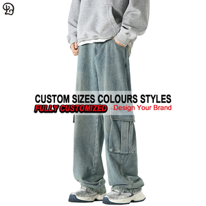 <span class=keywords><strong>Pantalon</strong></span> cargo en denim surdimensionné pour <span class=keywords><strong>homme</strong></span>, vintage, délavé, coupe ample, jean décontracté, streetwear, <span class=keywords><strong>pantalon</strong></span> baggy, multi-poches, mode hip-hop, bas - Product Image 5