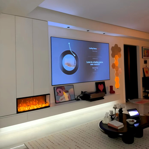 Bán buôn gỗ rắn Treo Tường TV đứng trang trại phong cách lò sưởi lưu trữ Tủ nóng bán hợp thời trang TV đơn vị cho phòng khách - Product Image 1