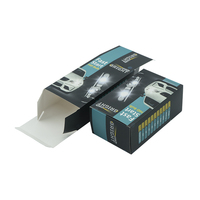 Boîtes d'emballage en carton blanc personnalisées en gros avec éclairage LED, dossiers en papier laminé mat pour cosmétiques et éclairage LED automobile