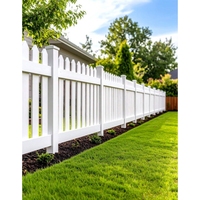 Clôture en PVC personnalisée verticale blanche économique de qualité supérieure en vinyle pour jardin/école/hôtel