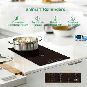 Table de cuisson à induction intégrée ODM 3000W à 2 brûleurs pour usage domestique - Product Image 2