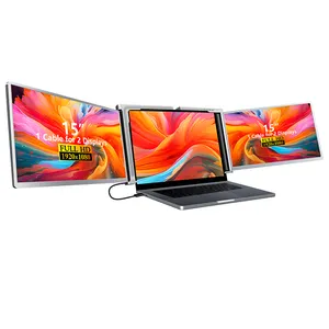 2024 Nieuwe 15 Inch Licht Dual Monitor 2 Ips 1080P Lcd-Scherm Draagbare Monitor Voor Laptop Computer 17 Inch En Mobiele Telefoon