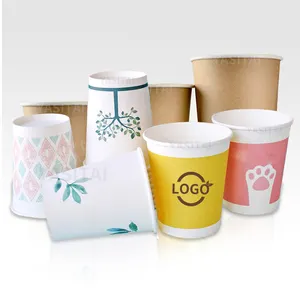 중국 제조 업체 togo 뜨거운 종이 컵 일회용 종이 커피 컵 사용자 정의 로고 큰 종이 컵