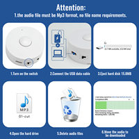 Module sonore USB téléchargeable 16 Mo pour jouet en peluche, enregistreur vocal rond pour jouet en peluche
