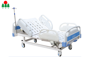 Lit d'hôpital manuel de haute qualité à <span class=keywords><strong>2</strong></span> manivelles et 1 fonction, en acier laminé à froid, capacité de 230 kg, garantie d'un an - Product Image 6