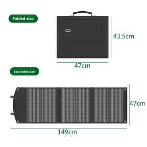 แผงโซลาร์เซลล์สีดำแบบพับได้ 100W สามารถ<span class=keywords><strong>ใช้</strong></span>ร่วมกับสถานีไฟฟ้ากลางแจ้ง 500W สำหรับพื้นที่ที่มี<span class=keywords><strong>ไฟฟ้า</strong></span>จำกัด - Product Image 4