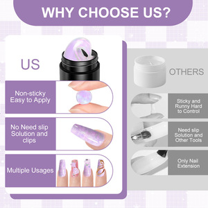 Non-Sticky <b>Nail</b> Carving Extension UV <b>Gel</b> <b>Set</b> with UV Lamp and Brush Non-Toxic Builder <b>Gel</b> Kit for DIY Manicure <b>Nail</b> Salon - Product Image 3