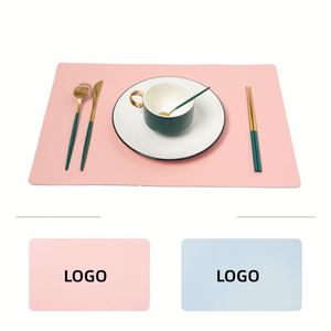 Tapis de table en PU avec logo personnalisé pour les promotions, sets de table en similicuir lavables pour les hôtels, supermarchés, sets de table personnalisés pour la cuisine - Product Image 1
