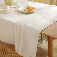 Nappe rectangulaire nordique personnalisable en gros, en lin épais tissé, imperméable et anti-taches, pour mariage en extérieur