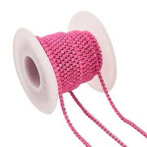 Chaîne de strass en rouleau SS6 SS12, plusieurs couleurs moka, garniture de strass pour bijoux DIY et accessoires vestimentaires - Product Image 3