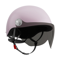 BYB/RNG marron miroir court BY-388 ABS adulte été vintage moto visage ouvert sécurité mode casque demi-visage casque