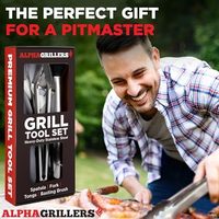 Ensemble d'outils de barbecue en acier inoxydable robustes pour hommes gril extérieur spatule fourchette brosse pinces accessoires et cadeaux pratiques
