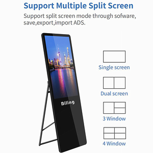 Thoại Di Động Cầm Tay Kỹ Thuật Số Biển Quảng Cáo Màn Hình LCD Hiển Thị Có Thể Gập Lại Xách Tay Áp Phích Kỹ Thuật Số Cho Trung Tâm Mua Sắm/Cửa Hàng - Product Image 4