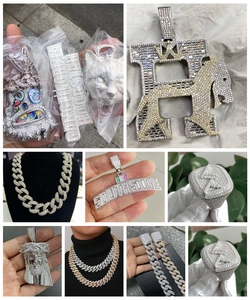 18 Zoll 10mm 14mm S925 Massives Sterlingsilber Weißgold Diamant VVS Moissanit Kubanische Gliederkette Miami Halskette für Herren - Product Image 3
