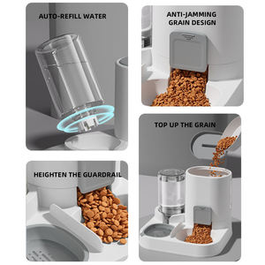 Tempat Makan Hewan Peliharaan Otomatis Desain Baru Gravity <span class=keywords><strong>Pet</strong></span> Self <span class=keywords><strong>Feeder</strong></span> untuk Kucing Anjing Ramah Lingkungan Bahan PP Set Dispenser Makanan dan Air Hewan Peliharaan - Product Image 3