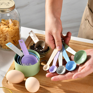 Juego <span class=keywords><strong>de</strong></span> 10 Tazas y Cucharas Medidoras <span class=keywords><strong>de</strong></span> Color para Pintura, Tazas Medidoras Graduadas para Cocina y Repostería, Medidor <span class=keywords><strong>de</strong></span> Polvo para Hornear. - Product Image 3