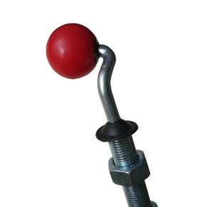 Negro rojo marrón amarillo caucho de color diferente o PU o bola de poliuretano mover ruedas de rodillos de bola de mango de vidrio - Product Image 1