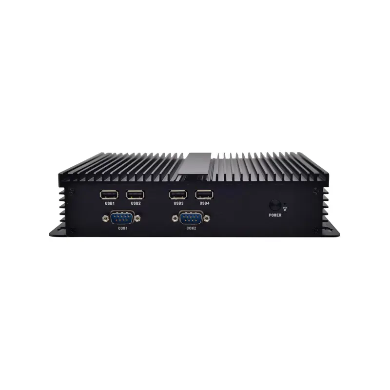 Fanless Industrial PC 6300U 6 * COM RS232 VGA + HD tertanam komputer industri PC mendukung 6COM Port