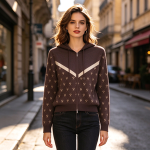 <span class=keywords><strong>Cardigan</strong></span> <span class=keywords><strong>con</strong></span> Zip in 100% Lana <span class=keywords><strong>con</strong></span> Logo Personalizzato, Giacca Lavorata a Maglia per <span class=keywords><strong>Donna</strong></span> OEM ODM - Product Image 1