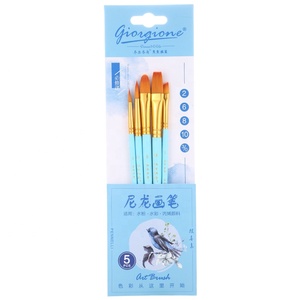 Serie Giorgione Canto degli Uccelli, 5 Pennelli da Pittura con Setole in Nylon e Manico in Legno - Product Image 2