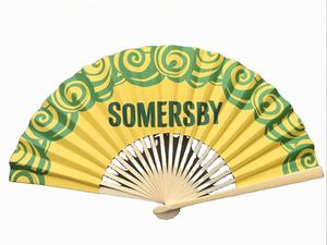 Custom Printed Carved Bamboo Folding Fabric <b>Hand</b> <b>Fan</b> for Promotional Wholesale Gifts - Product Image 2