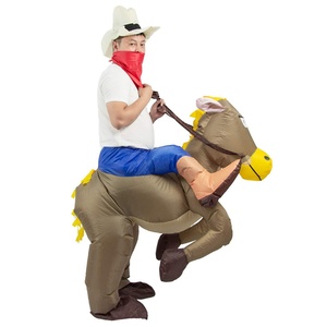 <span class=keywords><strong>Disfraz</strong></span> Inflable de Vaquero a Caballo con Temática Animal para Halloween, Ideal para Fiestas de Disfraces - Product Image 1