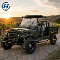 Mini UTV OEM 350CC à essence avec remorque de remorquage, robuste, tout-terrain, pour le transport sur les plateaux de tournage, en acier Q235B, 65KM/H