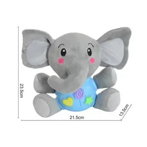 Ept玩具可爱婴儿睡眠音乐动物电动填充大象玩具Oem毛绒软玩具