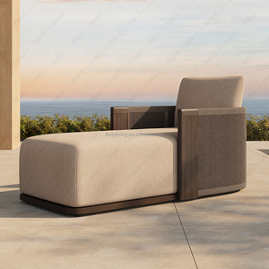 Chaise longue d'extérieur en aluminium FERLY, confortable et moelleuse, pour <span class=keywords><strong>jardin</strong></span>, pelouse, terrasse, parc, plage, piscine - Product Image 1