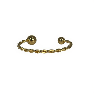 Bracelet tendance en acier inoxydable 316L plaqué or PVD, design torsadé, bijoux durables et résistants pour femmes - Product Image 2