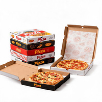Boîte à pizza rétro personnalisée en kraft, production rapide en 72h, boîte à emporter en carton ondulé imperméable et anti-écrasement