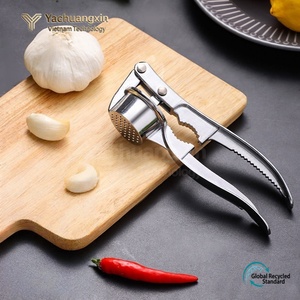 Stainless Steel Garlic Press Manual <b>Kitchen</b> Tool For Cooking Adults Modern Style All Seasons <b>Camping</b> Use - Product Image 5