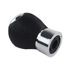 Poyracing Leather Gear <b>Shift</b> <b>Knob</b> 6-Speed Polished Chrome For Mazda 3 5 6 - Product Image 3