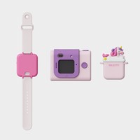 Montre-caméra numérique pour enfants Licorne, appareil photo portable avec mode pendentif pour les tout-petits, cadeau d'anniversaire idéal avec certification CE