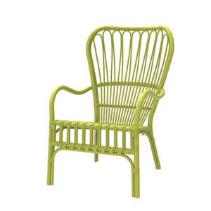 Silla de ratán de plástico apilable, sillón de exterior - Product Image 1