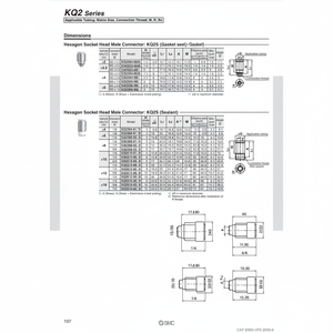 นิวเมติกส์แบบสัมผัสเดียว KQ2S10-02AS ชิ้นส่วนนิวเมติก SMC - Product Image 1