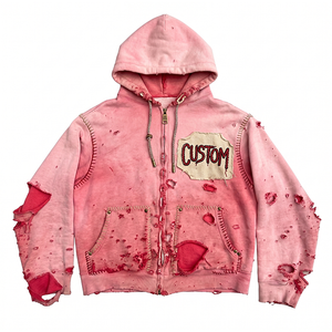 Sudadera con Capucha Personalizada de 350 g/m², Corte Holgado, Unisex, Estilo Urbano, Vintage, Lavado Ácido, Hombros Caídos, 100% Algodón, Primavera - Product Image 3