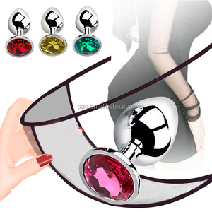 SacKnove 3 pièces de produits sexuels, mini jouets anaux en acier inoxydable lisse de forme ronde, ensemble de bouchons anaux pour adultes - Product Image 1