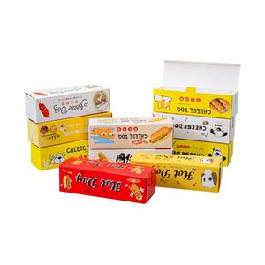 식품 등급 패스트푸드 핫도그 박스 맞춤 인쇄 한국식 핫도그 박스 종이 식품 포장 로고 인쇄 핫도그 종이 박스 - Product Image 3