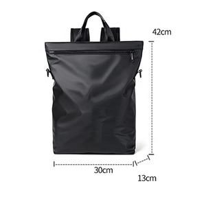 BSCI Custom Logo Roll Top <b>Backpack</b> <b>Waterproof</b> Business Leather Laptop Bag for Office School Casual Sports Use Punisex Design for - Product Image 2